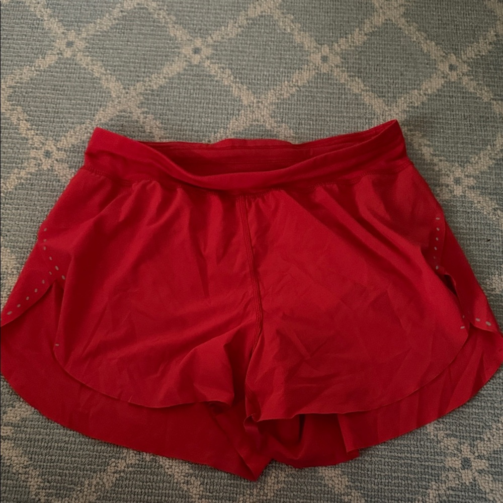lululemon athletica Vibrant Red Athletic Shorts